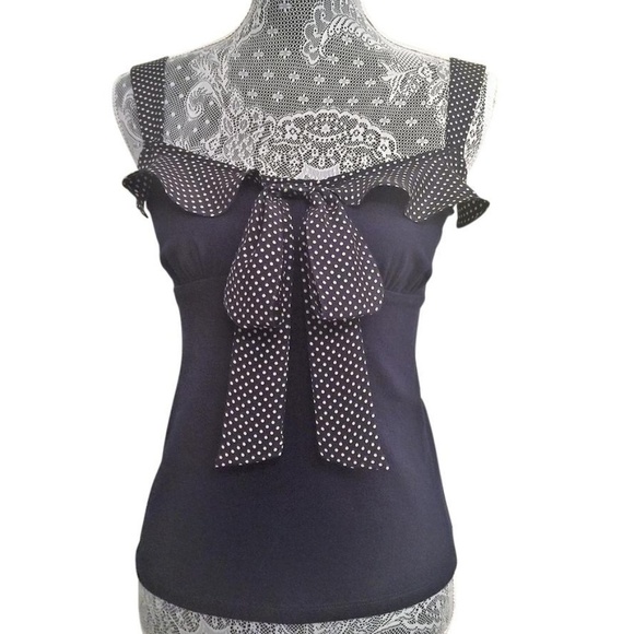 Nanette Lepore Tops - NWOT Nanette Lepore Beach Safari Navy Top